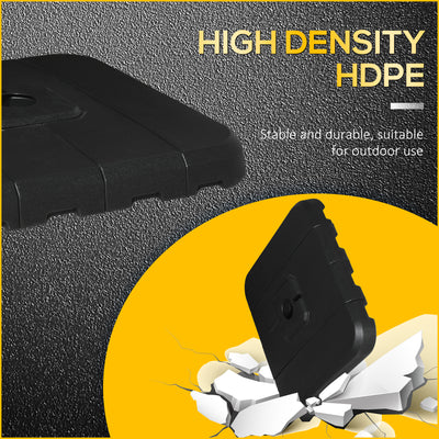 Outsunny Set of 4 Cantilever Parasol Base Stand Outdoor Umbrella Weights, Up to 130kg Sand or 90kg Water Filled, Black 