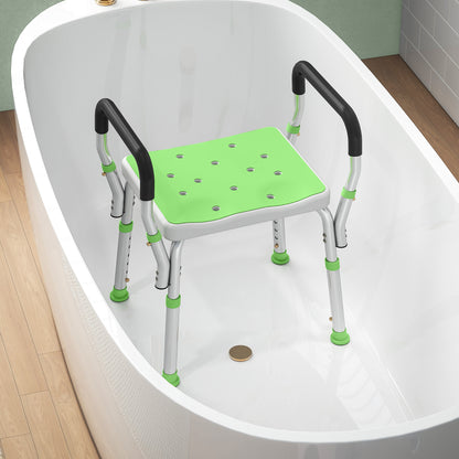 HOMCOM 57-69cm Aluminium Frame Bath Seat