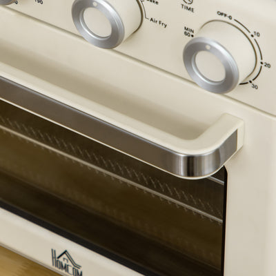 HOMCOM 20L 90-230\'e2\'84\'83 Mini Electric Oven - Cream 