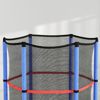 HOMCOM Kids Trampoline, with Enclosure Net, Steel Frame, for Ages 3-6 Years - MultiColoured 