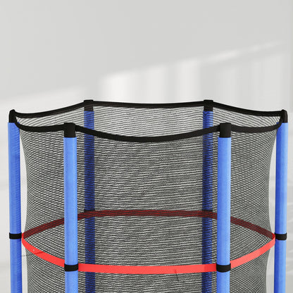 HOMCOM Kids Trampoline, with Enclosure Net, Steel Frame, for Ages 3-6 Years - MultiColoured 