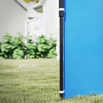 Outsunny Set of Two 3 x 3(m) Gazebo Frame Replacement Walls - Blue 