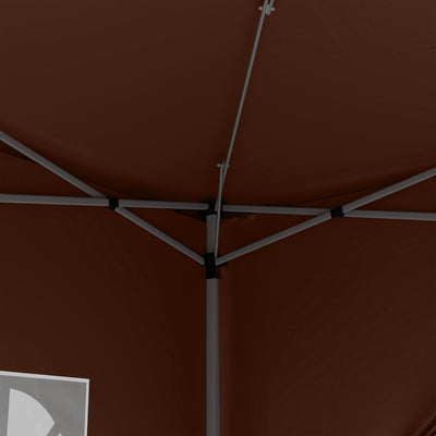 Outsunny 3 x 3 m Pop Up Gazebo, Wedding Party Canopy Tent Marquee with Carry Bag and Windows, Coffee 