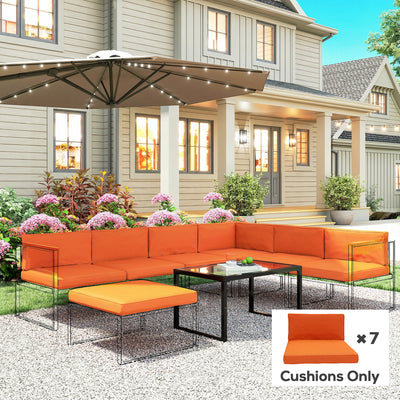 Outsunny 14-piece Dining Set Cushions - Orange 