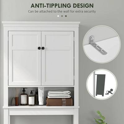 HOMCOM Over-Toilet/Appliance Storage Cabinet - White 