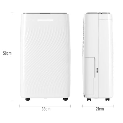 HOMCOM 16L Multi-Mode Dehumidifier, with Wheels - White 