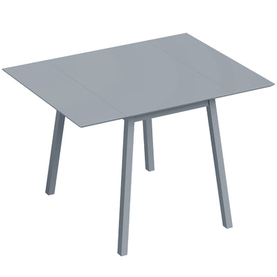 HOMCOM Solid Wood Folding Dining Table, Drop Leaf Table for 2-4 People, Rectangle Kitchen Table