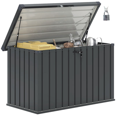 Outsunny 400L Galvanised Steel Garden Storage Box 