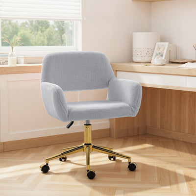 HOMCOM Faux Fur Rabbit Chair - Grey 