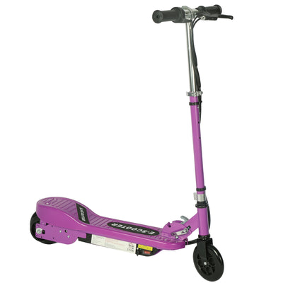 HOMCOM Foldable Electric Kids Scooter, Ride-on for Ages 7-14 Years, Purple 