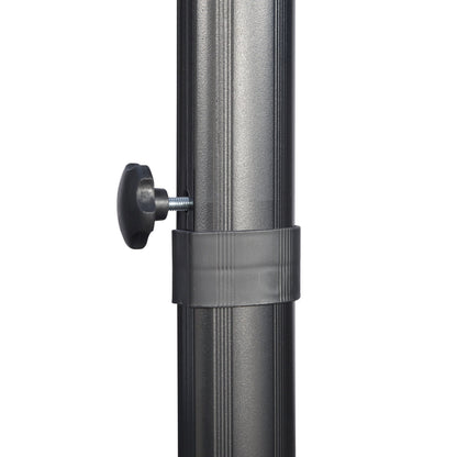 Outsunny 2.7 x 2.7 m Cantilever Parasol, Square Overhanging Umbrella with Cross Base, Crank Handle, Tilt, 360\'c2\'b0 Rotation and Aluminium Frame, Dark Grey 
