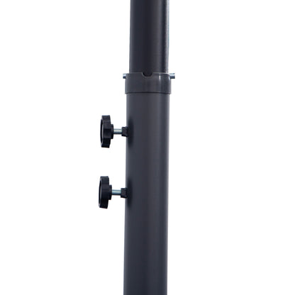 Outsunny 3(m) Cantilever Umbrella 18 Ribs & Vents Adjustable Angle for Patio Green 