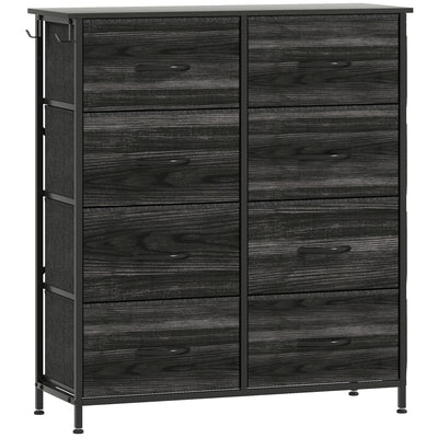 HOMCOM Chest of Eight Fabric Drawers - Black 