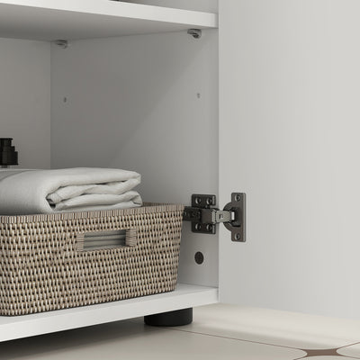 kleankin Under Sink Cabinet with Shelf - White 