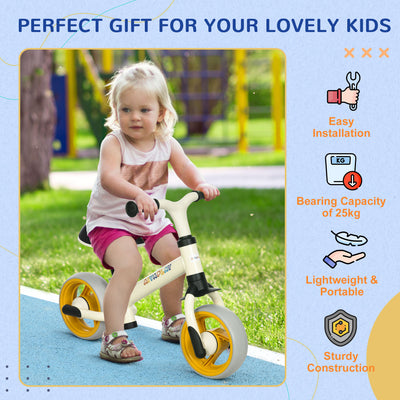 AIYAPLAY 8" Balance Bike, Lightweight Training Bike for Children, with Adjustable Seat, EVA Wheels, Easy installation - Orange 