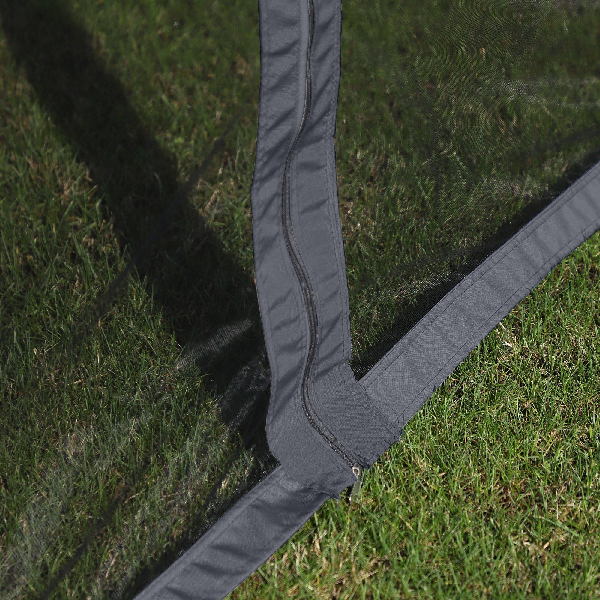 Outsunny 3 x 4m Aluminium Garden\'c2\'a0Gazebo, Marquee Canopy Shelter Pavilion Party Tent with Nets and Curtains for Garden and Deck, Black