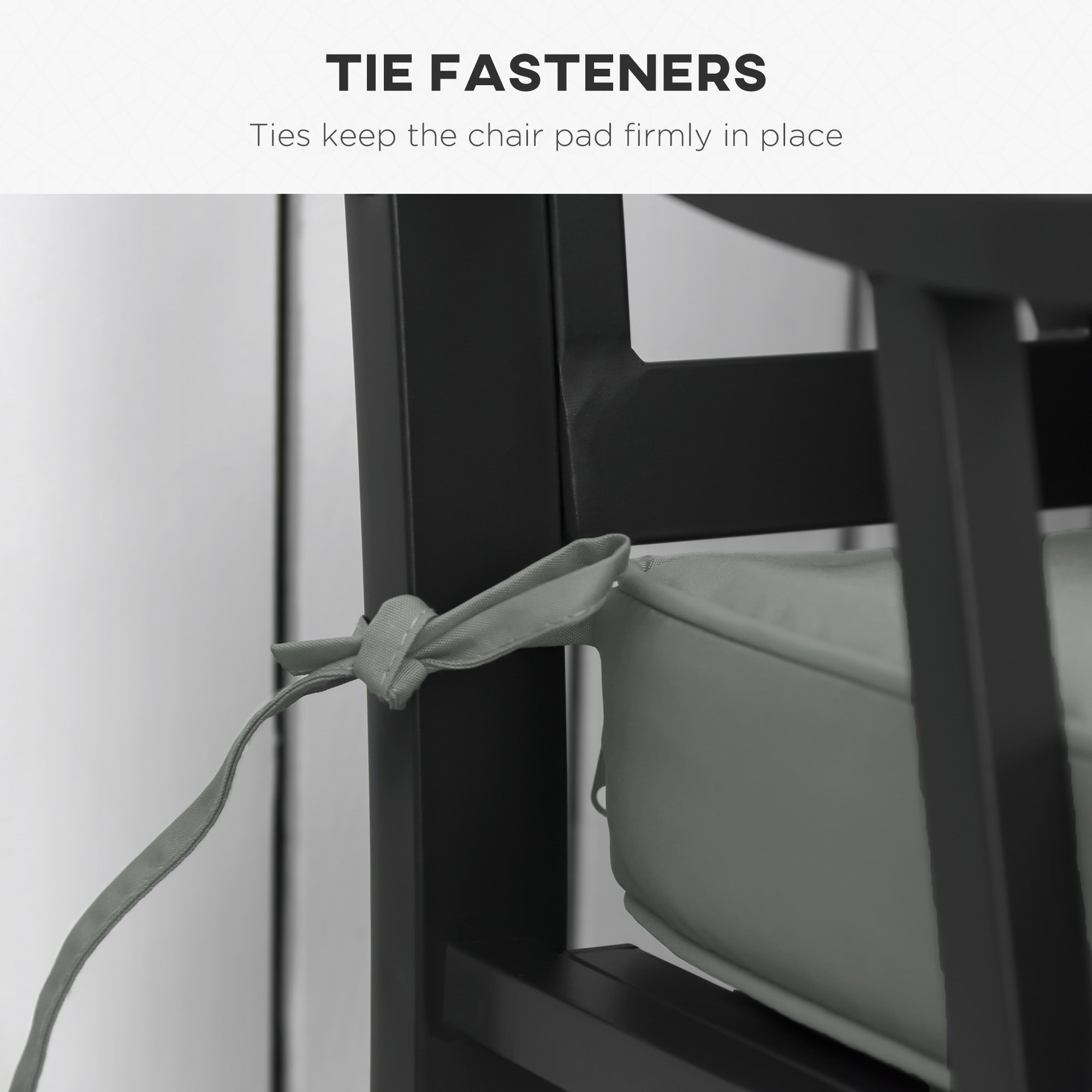 Outsunny Garden Bench Cushion 2 Seater Loveseat Seat Pad for Patio Swing Furniture for Indoor & Outdoor Use, 120 x 50 x 8 cm, Grey 