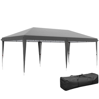 Outsunny 6 x 3 m Pop-Up Steel Frame Gazebo Grey 