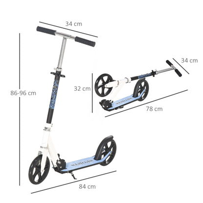 HOMCOM Folding Kids Kick Scooter Ride on Toys-Blue 