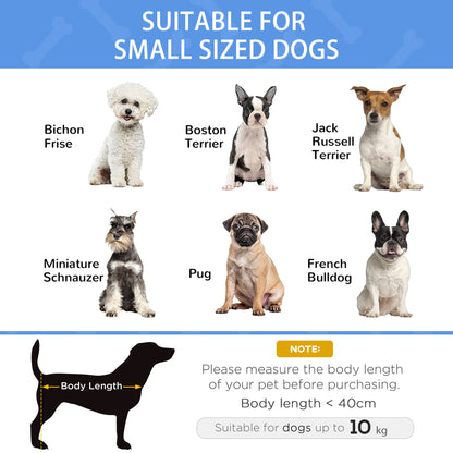 PawHut Raised Pet Bed with Slope Headrest, Washable Breathable Mesh, Foot Pads, for Small Dogs, 80 x 59 x 26cm 