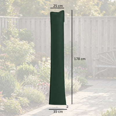 Outsunny Parasol Cover, Cantilever Umbrella Cover for 2-3.5 m Parasols, Banana Umbrella Protector with Zipper, Green 