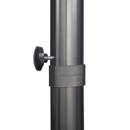 Outsunny 2.7 x 2.7 m Cantilever Parasol, Square Overhanging Umbrella with Cross Base, Crank Handle, Tilt, 360\'c2\'b0 Rotation and Aluminium Frame, Grey