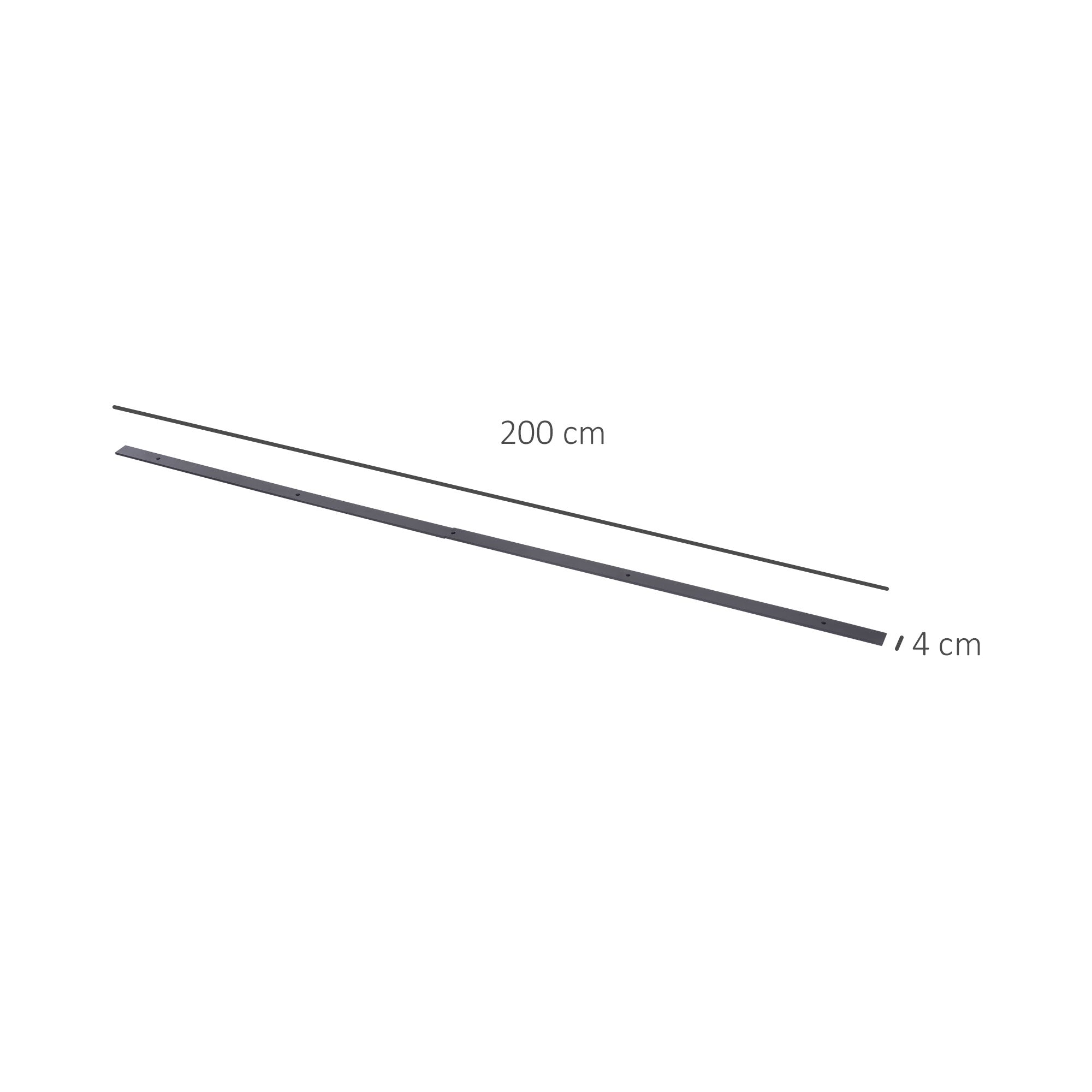 HOMCOM 6.6FT Carbon Steel Sliding Door Kits Barn Hardware Closet Set Antique Style Track System For Single Wooden Door 