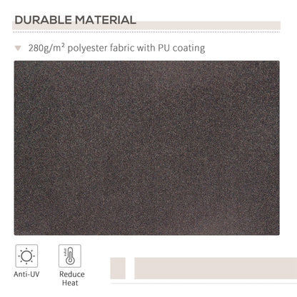 Outsunny Awning Canopy Manual Retractable Porch Sun Shade Shelter 3 x 2m Grey 