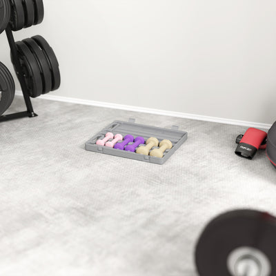 HOMCOM 6Kg Dumbbell Set, Fitness Weight Set for Men and Women, Home Gym Workout, Pink, Purple, Brown 