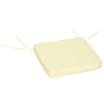 Outsunny Set of 6 Pcs Chair Cushion, 42Lx42Wx5T cm-Cream White 