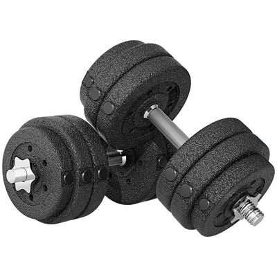 HOMCOM 30KG Adjustable Dumbbells Set, Hand Weights Set for Home Gym Weight Lifting Training 