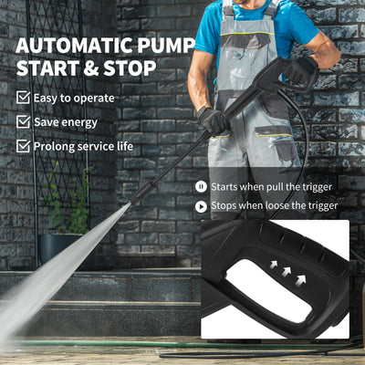 Outsunny 2200W High Pressure Washer, 170 Bar Pressure Washer with Adjustable Nozzle and 6M Hose, 32W x 32D x 80H cm Blue 