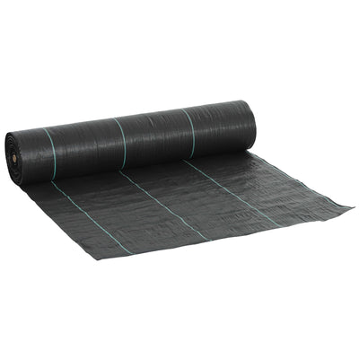 Outsunny 2m x 90m Weed Control Membrane, Heavy Duty Weed Control Barrier Fabric, 90gsm Ground Cover for Patios, Garden, Flower beds, Landscaping 