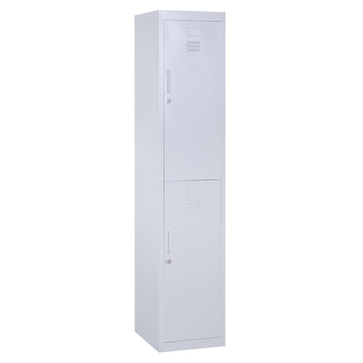 Vinsetto Locker Cabinet Storage Cold Rolled Steel w/ Shelves Vertical Cupboard Grey 38 x 46 x 180 cm 