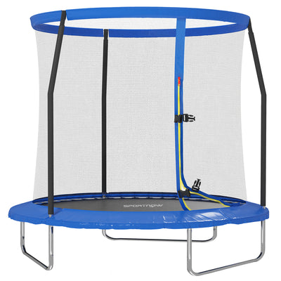 SPORTNOW 8ft Trampoline with Safety Enclosure Net, Steel Frame Outdoor Trampoline, with Edge, Safety Cover 