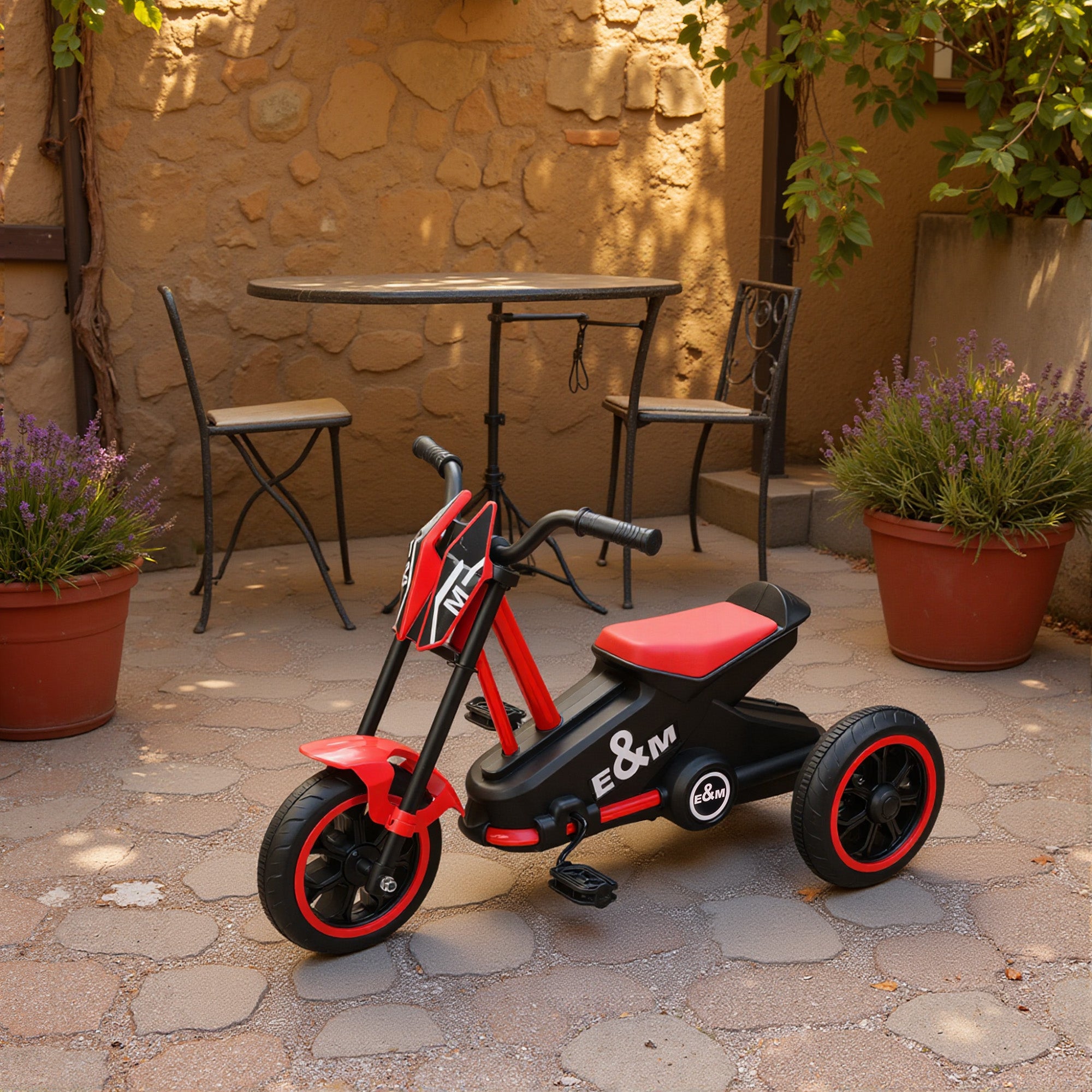 AIYAPLAY Kids Tricycle Baby Trike, Kids Trike with Pedal, 3 Wheel Toddler Balance Bike for Indoor Outdoor Use, Red 