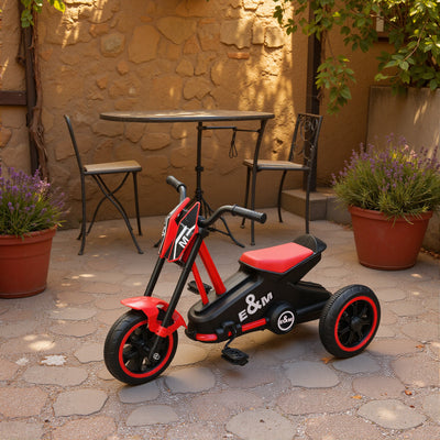 AIYAPLAY Kids Tricycle Baby Trike, Kids Trike with Pedal, 3 Wheel Toddler Balance Bike for Indoor Outdoor Use, Red 