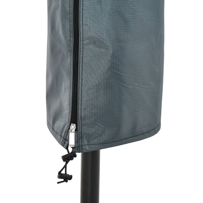 Outsunny Parasol Cover, Cantilever Umbrella Cover, Banana Umbrella Cover with Zipper for Outdoor Garden, Patio, Grey 