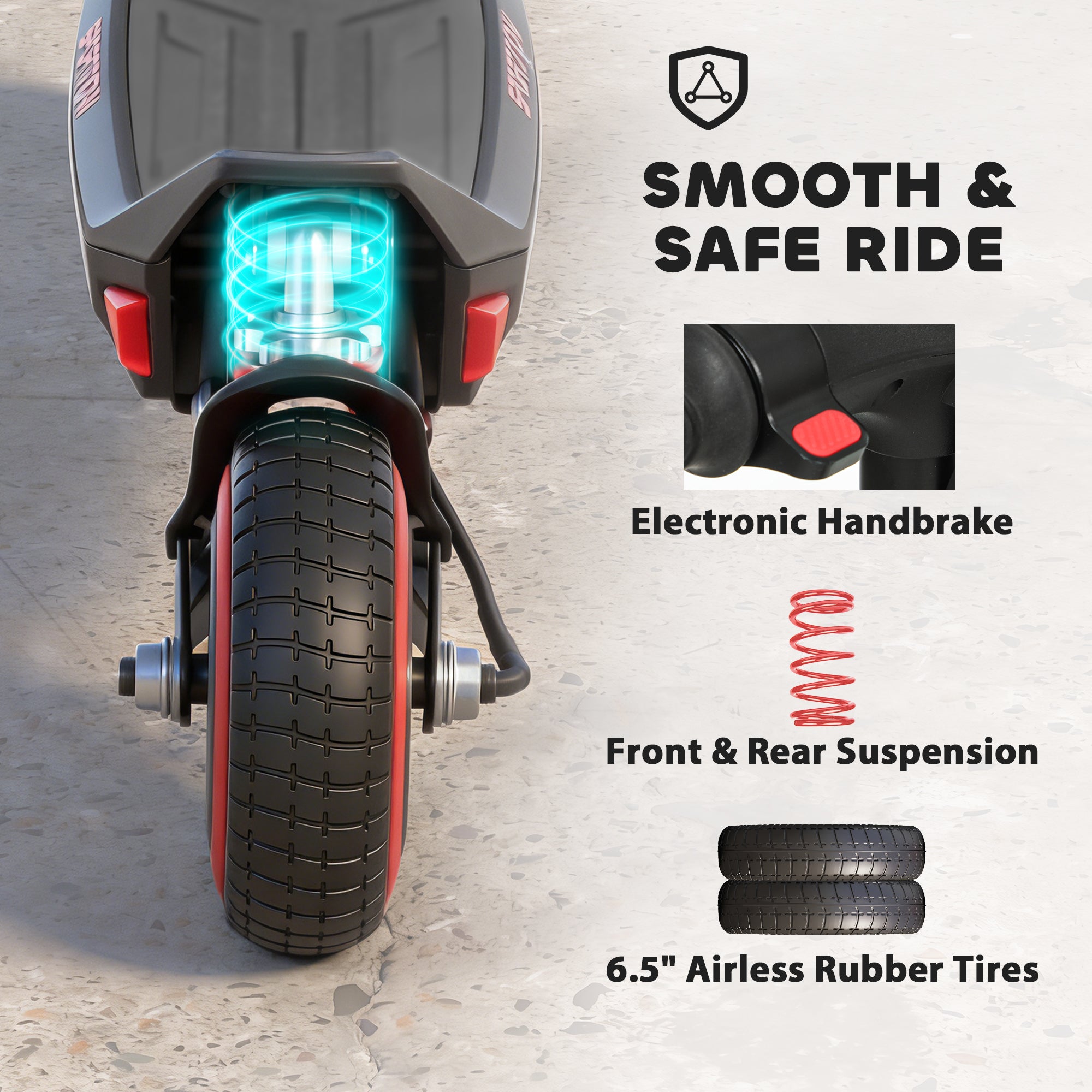 SPORTNOW Electric Scooter for Kids, Foldable E Scooter for Age Age 6+ with LED Display, RGB lights, Up to 16km/h, Black 