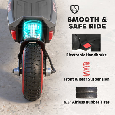 SPORTNOW Electric Scooter for Kids, Foldable E Scooter for Age Age 6+ with LED Display, RGB lights, Up to 16km/h, Black 