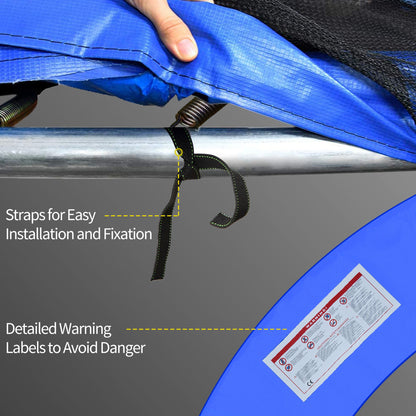 HOMCOM \'ce\'a6244cm Trampoline Pad Pads Replacement Trampoline Accessories Safety Surround Pads Padding - 8ft Blue 