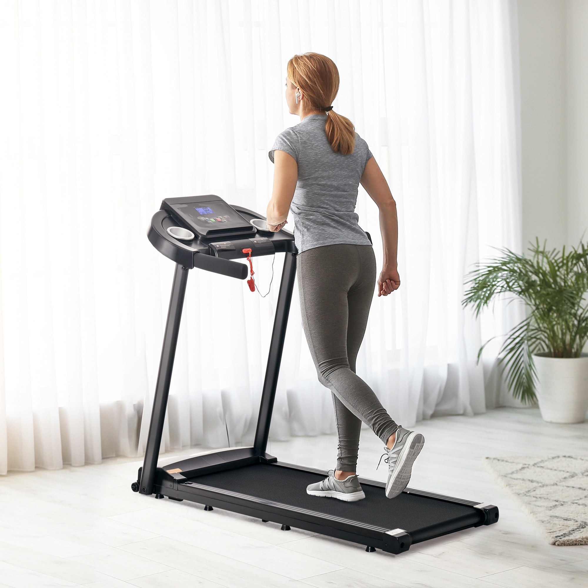 HOMCOM Treadmill Electric Motorised Running Machine w/ LED Display 