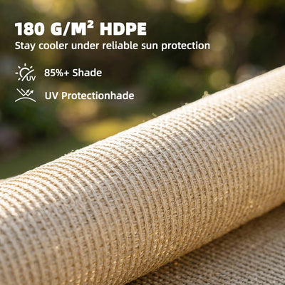 Outsunny Sun Shade Sail UV Protection Canopy with Stainless Steel Eyelets for Patio Garden 2 x 3 m Beige 