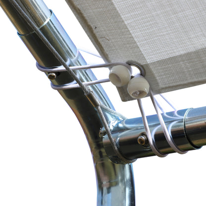 Outsunny 3 x 6m Heavy Duty Carport Garage Car Shelter Galvanized Steel Outdoor Open Canopy Tent Water UV Resistant Waterproof, White 