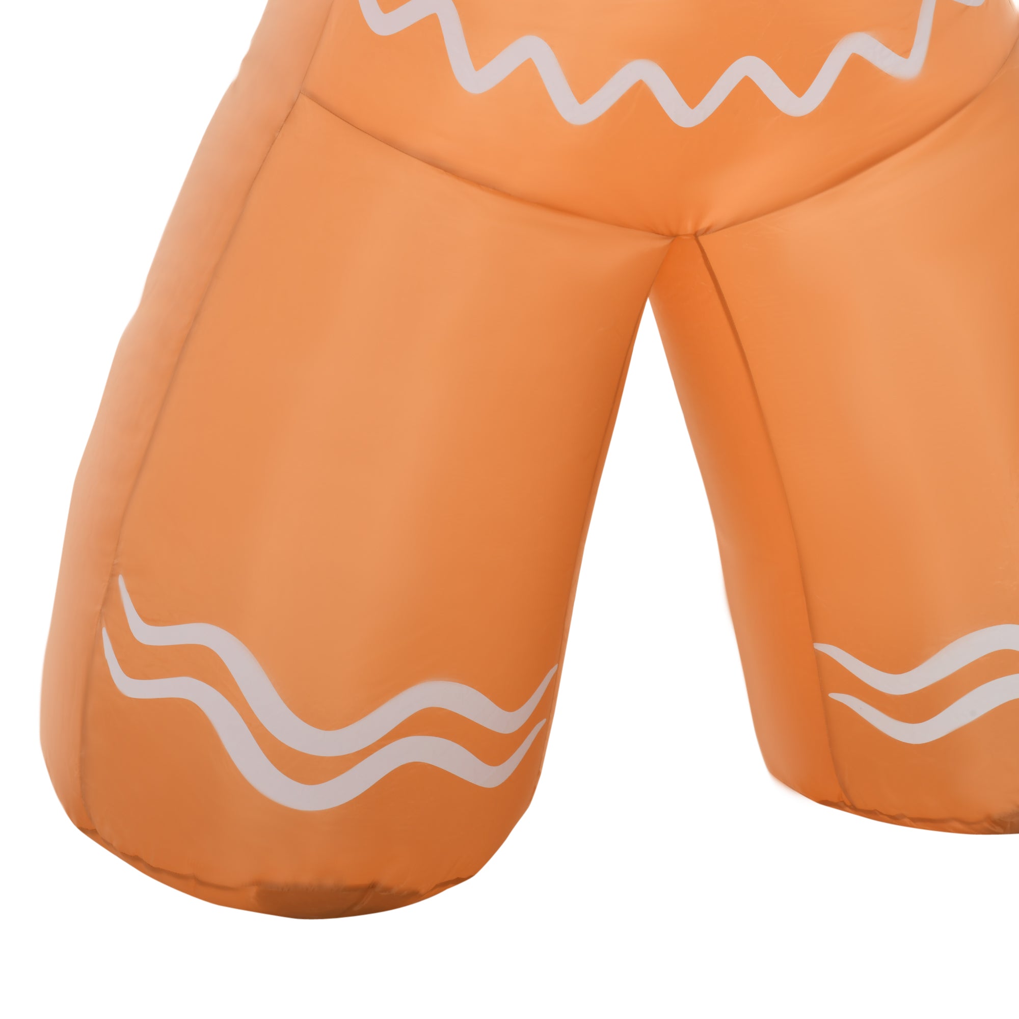 HOMCOM 8ft Christmas Inflatable Gingerbread Man, Lighted Blow Up Yard Decor Indoor Outdoor Garden Lawn Party Prop 