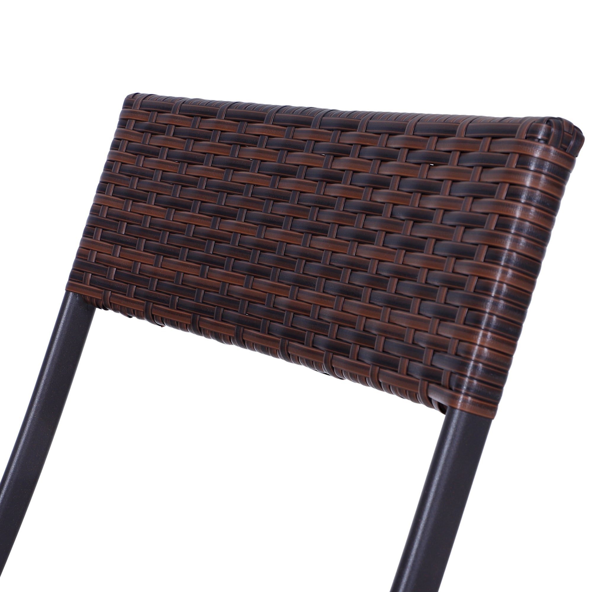 Outsunny 2-Seater Rattan Bistro Set: 1 x table, 2 x chairs-Brown 