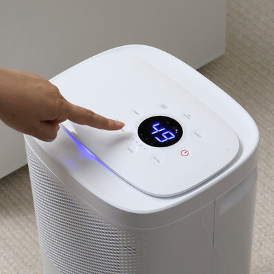HOMCOM 10L/Day 2200ML Portable Quiet Dehumidifier with WiFi Smart App Control, Electric Moisture Air Dehumidifier for Home Laundry Basement 