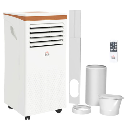 HOMCOM 9000 BTU Air Conditioning Unit, 3-in-1 Portable Air Conditioner, Dehumidifier, Cooling Fan with Remote, LED Display, 2 Speeds, 24H Timer, Window Venting Kit, 18m² 