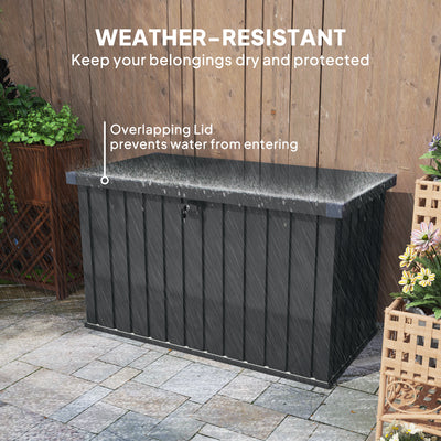 Outsunny 400L Galvanised Steel Garden Storage Box 