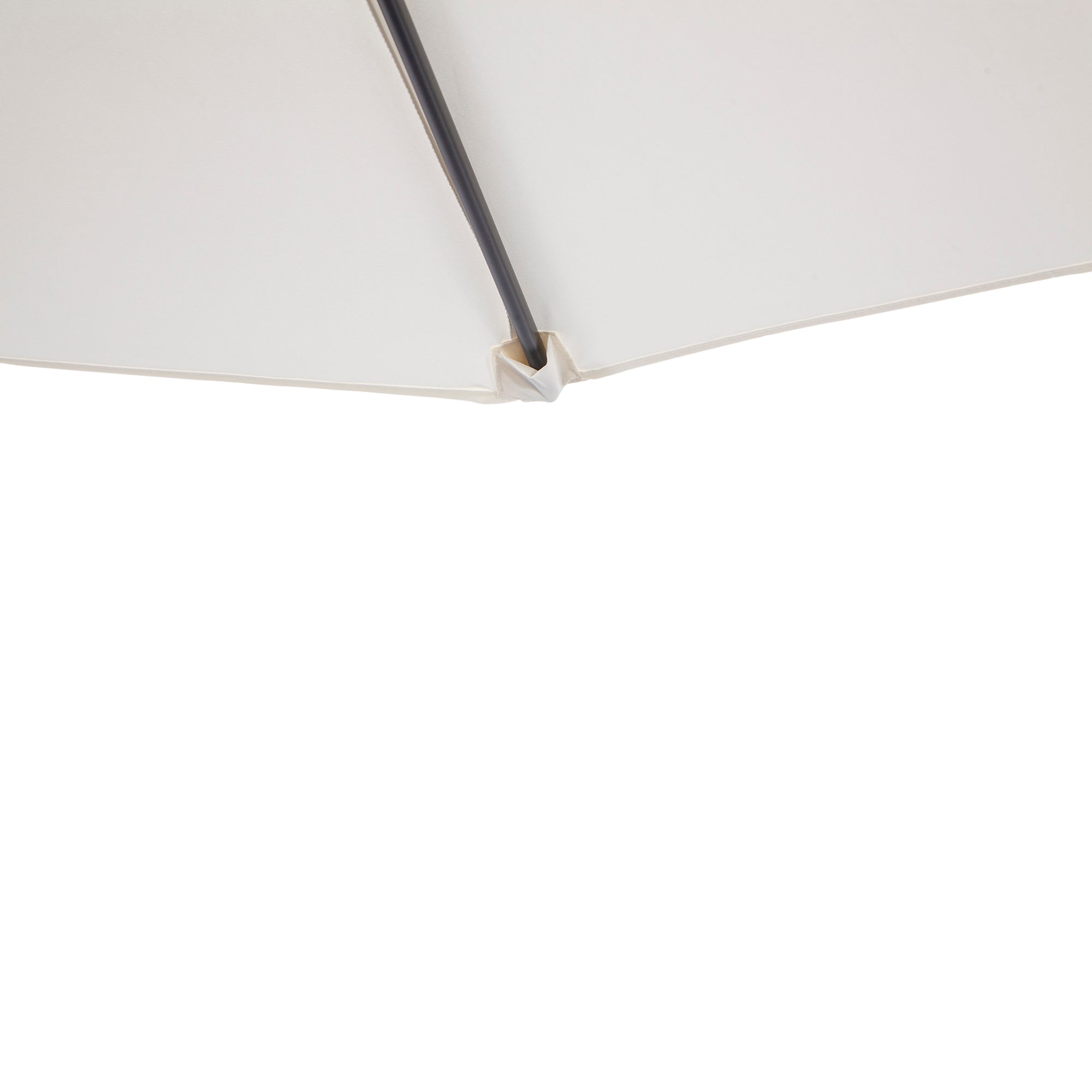 Outsunny 2.7m Garden Half Parasol, Outdoor Balcony Umbrella with 5 Steel Ribs, Patio Sun Shade, Cream White 